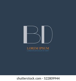 letter Bd linked logo design for company identity