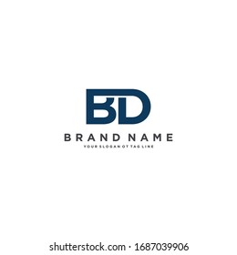 letter BD logo design vector template