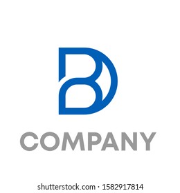 letter BD logo icon design template sign