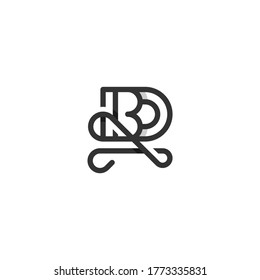 Letter BD Outline Abstract Creative Modern Logo