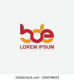 letter BDE logo design template vector stock
