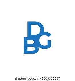 letter bdg simple linked font geometric logo vector 