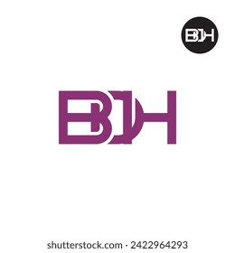 Diseño de logotipo de monograma BDH
