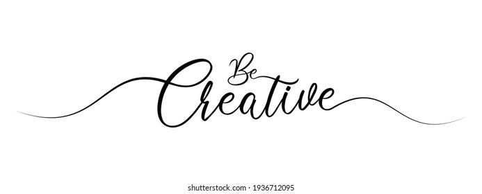 letter be creative calligraphy banner black