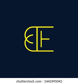letter BE EB B Clean and Minimal Initial Based Logo Design