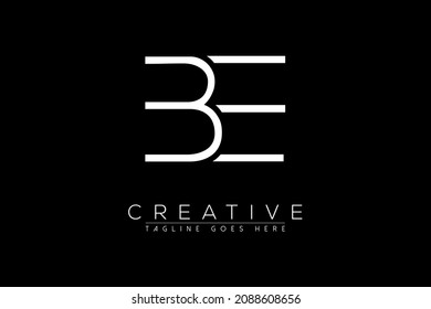 Letter be, eb, e, b, Abstract initial monogram letter alphabet logo design