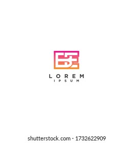 Letra BE elementos de plantilla de diseño de icono de logotipo EB