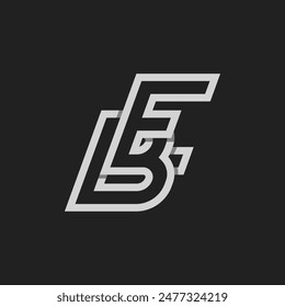 Buchstaben BE oder EB-Logo, Monogramm-Logo-Buchstabe B mit E-Kombination, Design-Logo-Vorlage, Vektorillustration 