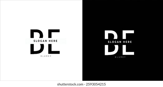 Letter BE Logo Design, Creative Minimal BE Monogram. abstract vector logo monogram. Print