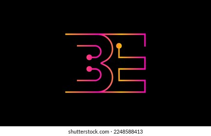 Letter BE logo design. BE logo monogram design vector