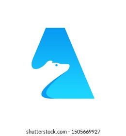 A Letter Bear Logo Design Template Inspiration, Vector, Illustration.