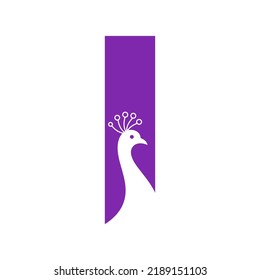 Letter I Beautiful Peacock Logo Template Vector Template Colorful Logotype