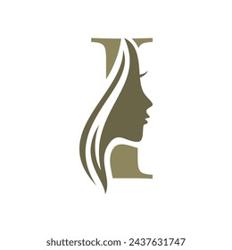 Letter I Beauty Face Logo