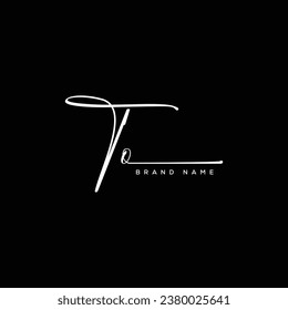 Logotipo del vector de escritura a mano de belleza a letra. 
