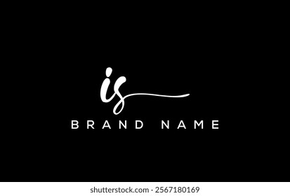 IS letter beauty handwriting vector logo. 