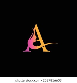 Letter A beauty logo design, A spa logo desigin template