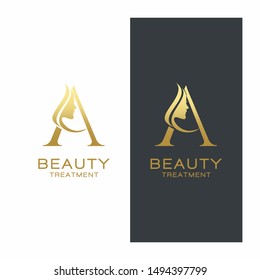 Letter A Beauty Logo Vector Template