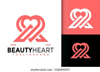 Letter A Beauty Love Logo Design, brand identity logos vector, modern logo, Logo Designs Vector Illustration Template