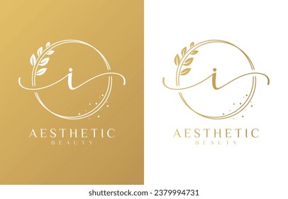 Letter I Beauty Monogram Logo