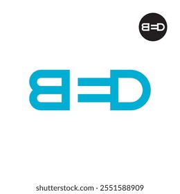 Letter BED Logo Negative Space