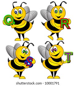 Letter Bee Vector.