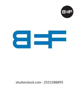 Letter BEF Logo Negative Space