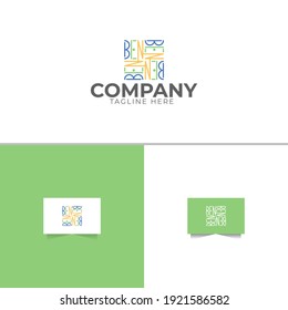 Letter BEN Monoline Logo Design