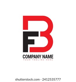 Letra BF o logotipo de monograma 3F con diseño de tarjeta de visita