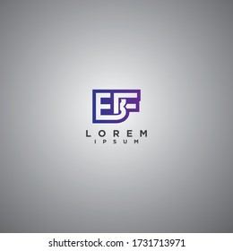 Buchstaben BF FB-Symbol-Design-Vorlagenelemente