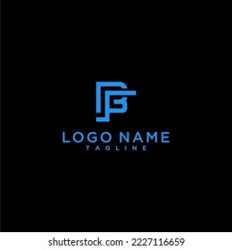 letter bf or fb luxury monogram logo design