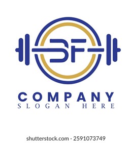 Letter BF and GYM logo vector template.