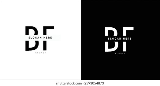 Letter BF Logo Design, Creative Minimal BF Monogram. abstract vector logo monogram. Print
