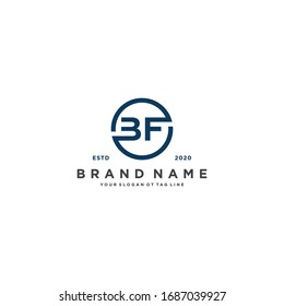 letter BF logo design vector template
