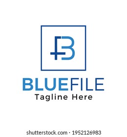 Letra BF diseño de logotipo moderno plantilla vectorial