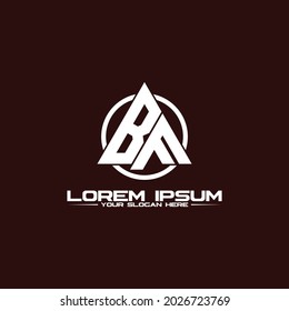 Letra BF triángulo vector de diseño de logotipo
