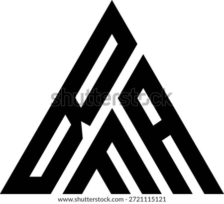 Letter BFA triangle logo design