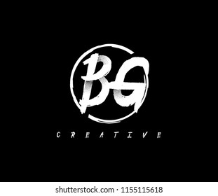 Letter BG Circle Line Abstract Artistic Urbane Logotype