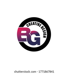 Letter BG circle logo icon design vector. monogram logo vector illustration