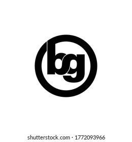 Letter bg circle logo icon design vector. monogram logo vector illustration