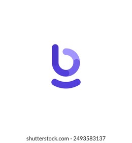 Letter bg or gb with gradient colour concept vector icon