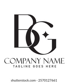 Letter BG or GB vector logo design for luxury, fashion, jewelry, boutique, and startup