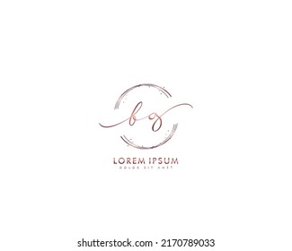 Letra BG logotipo de escritura manual inicial con firma y estilo dibujado a mano.