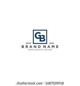 plantilla vectorial de diseño de logotipo BG de letra