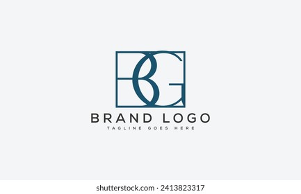 diseño de la plantilla vectorial del logotipo BG de letra para la marca.