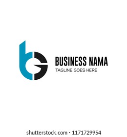 LETTER B+G LOGOTEMPLATE VECTOR