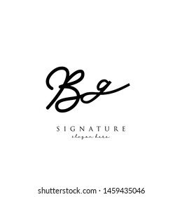 Letter BG Signature Logo Template - Vector