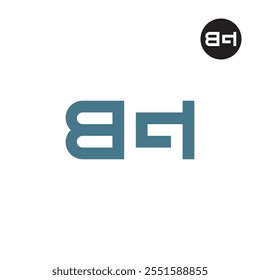 Espaço negativo do logotipo da letra BGI