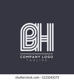 Letter BH alphabet Logo sign symbol. Modern vector logo design for the business, and company identity.