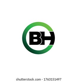 Letter BH Kreis Logo Symbol Design Vektor. Monogramm Logo, Vektorgrafik.
