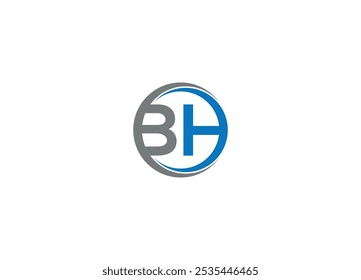 Letter BH logo design Initial vector Custom brand logo template